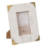 Fotoramme Hvid Gylden Kobber Marmor 10 x 15 cm 19 x 1,5 x 24 cm #1