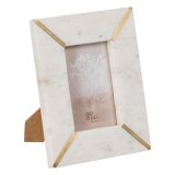 Fotoramme Hvid Gylden Kobber Marmor 10 x 15 cm 19 x 1,5 x 24 cm #1