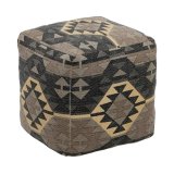 Puf Sort Taupe 45 x 45 x 45 cm #1