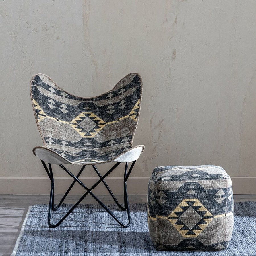 Puf Sort Taupe 45 x 45 x 45 cm #25