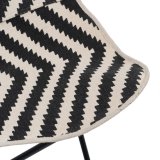 Lnestol Hvid Sort 75 x 75 x 95 cm #6