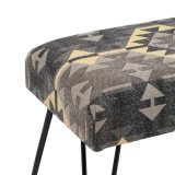 Stol Sort Taupe Jern Svamp 120 x 41,5 x 48 cm #9