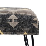 Stol Sort Taupe Jern Svamp 120 x 41,5 x 48 cm #13