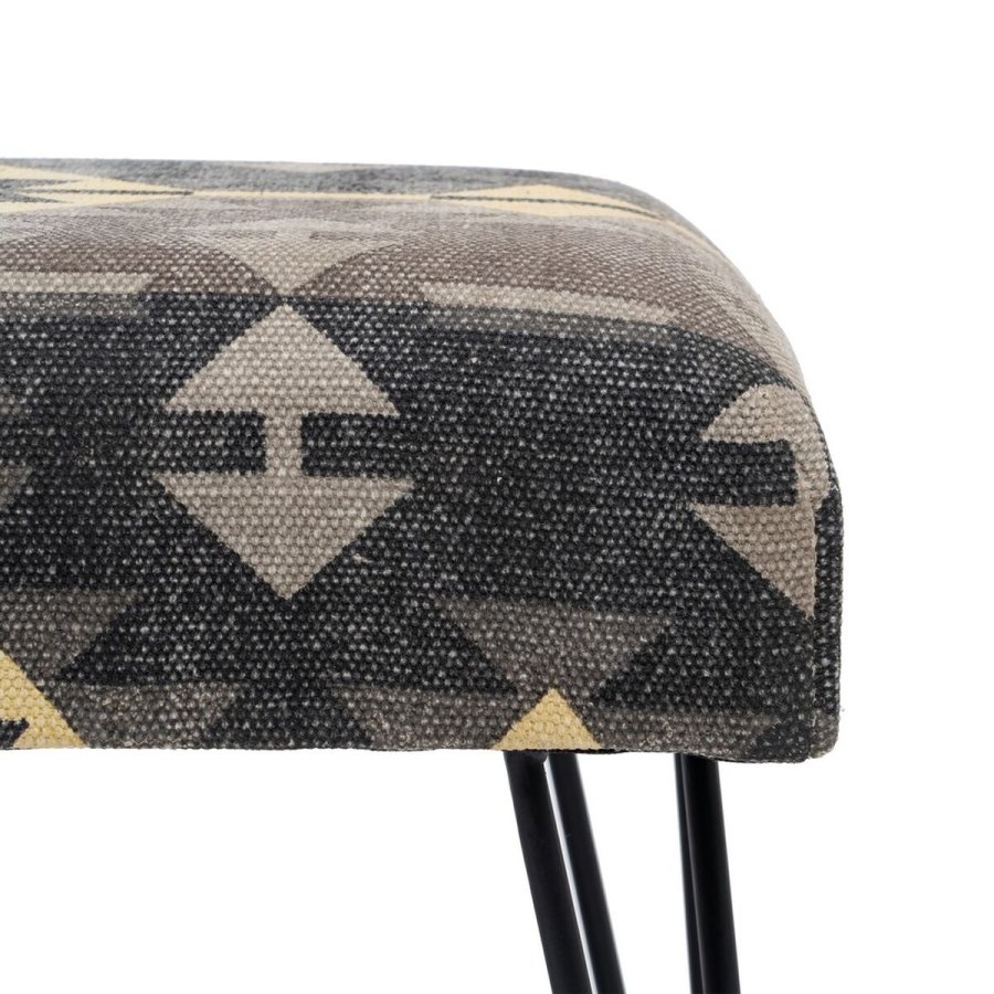 Stol Sort Taupe Jern Svamp 120 x 41,5 x 48 cm #13