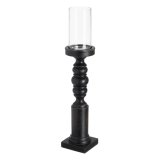 Lyseholder Sort Tr Krystal 12 x 12 x 62 cm #3