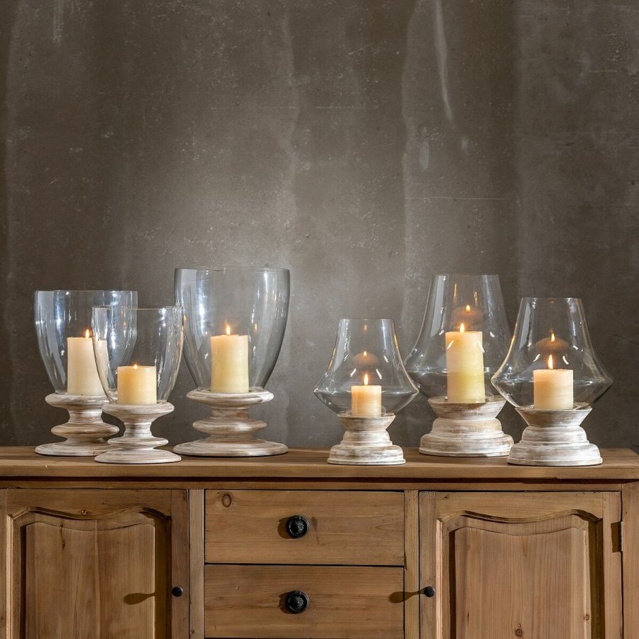 Lyseholder Hvid Tr Krystal 23 x 23 x 34 cm #7