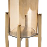 Lyseholder Gylden Krystal Stl 12 x 12 x 23 cm #4