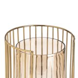 Lyseholder Brun Gylden Tr Krystal Stl 15 x 15 x 23 cm #3