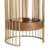 Lyseholder Brun Gylden Tr Krystal Stl 15 x 15 x 23 cm #4