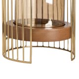 Lyseholder Brun Gylden Tr Krystal Stl 18 x 18 x 25 cm #4