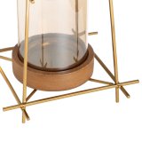 Lyseholder Brun Gylden Tr Krystal Stl 20 x 20 x 23 cm #5