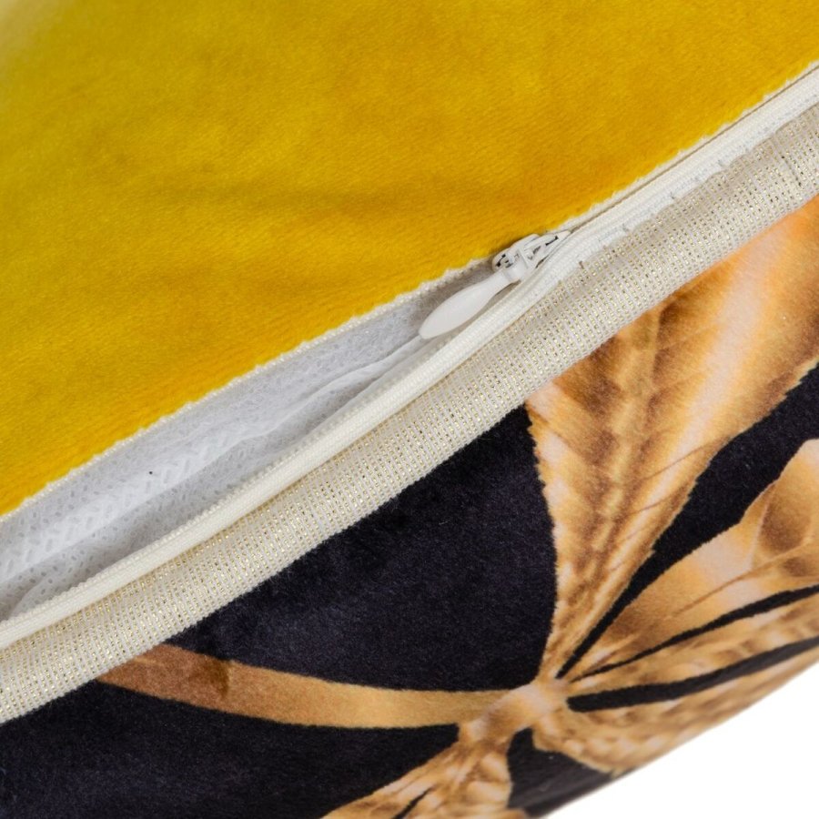 Pude Sort Gylden Polyester 45 x 45 cm #2