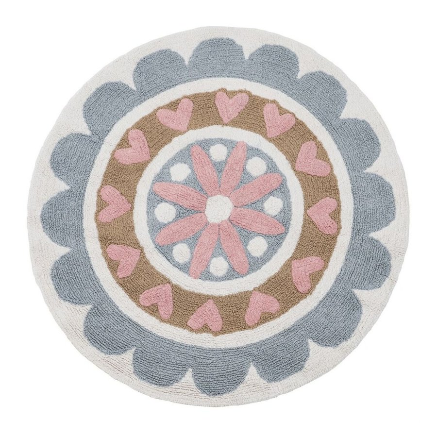 Brnetppe 100% bomuld Blomst 100 cm 100 x 100 x 1 cm #1