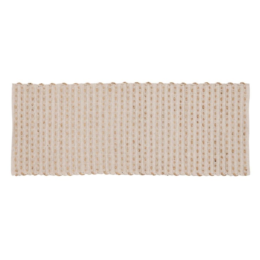 Tppe Hvid Natur 70 % bomuld 30 % Jute 170 x 70 cm #1