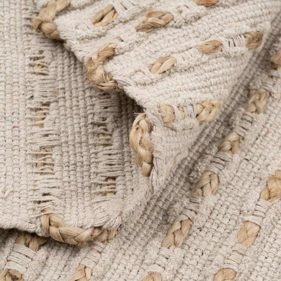 Tppe Hvid Natur 70 % bomuld 30 % Jute 200 x 290 cm #13