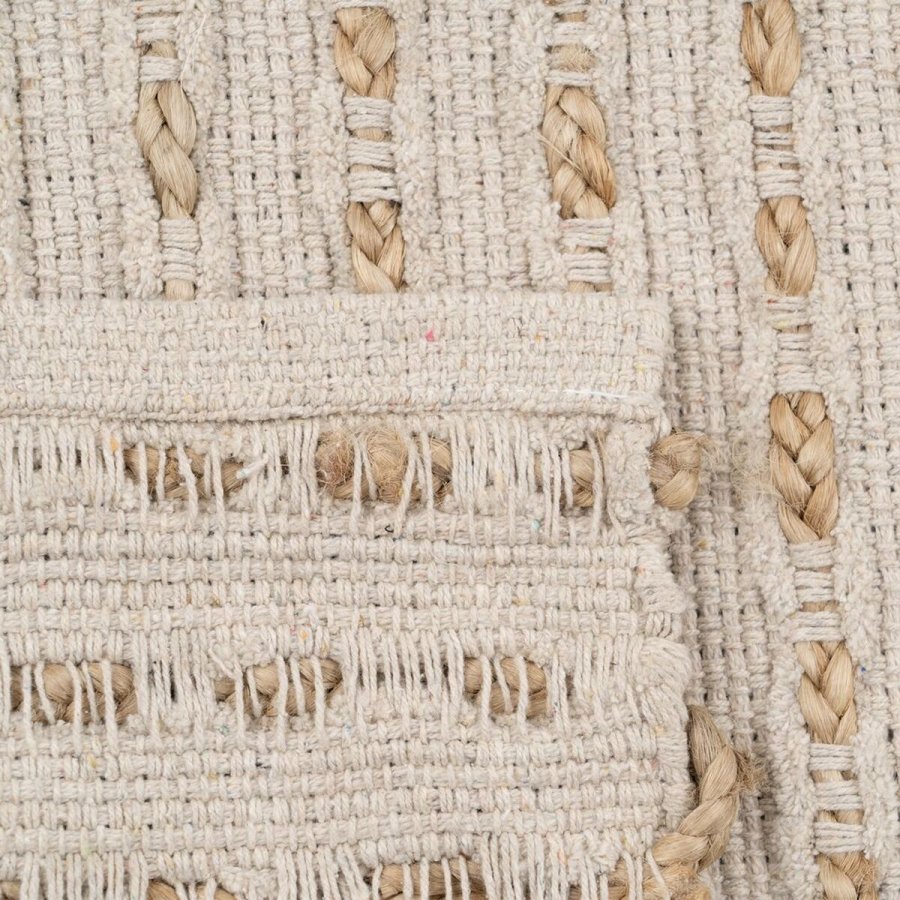 Tppe Hvid Natur 70 % bomuld 30 % Jute 200 x 290 cm #17