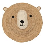 Tppe Bjrn Beige Natur 100 % Jute 100 x 100 cm #1