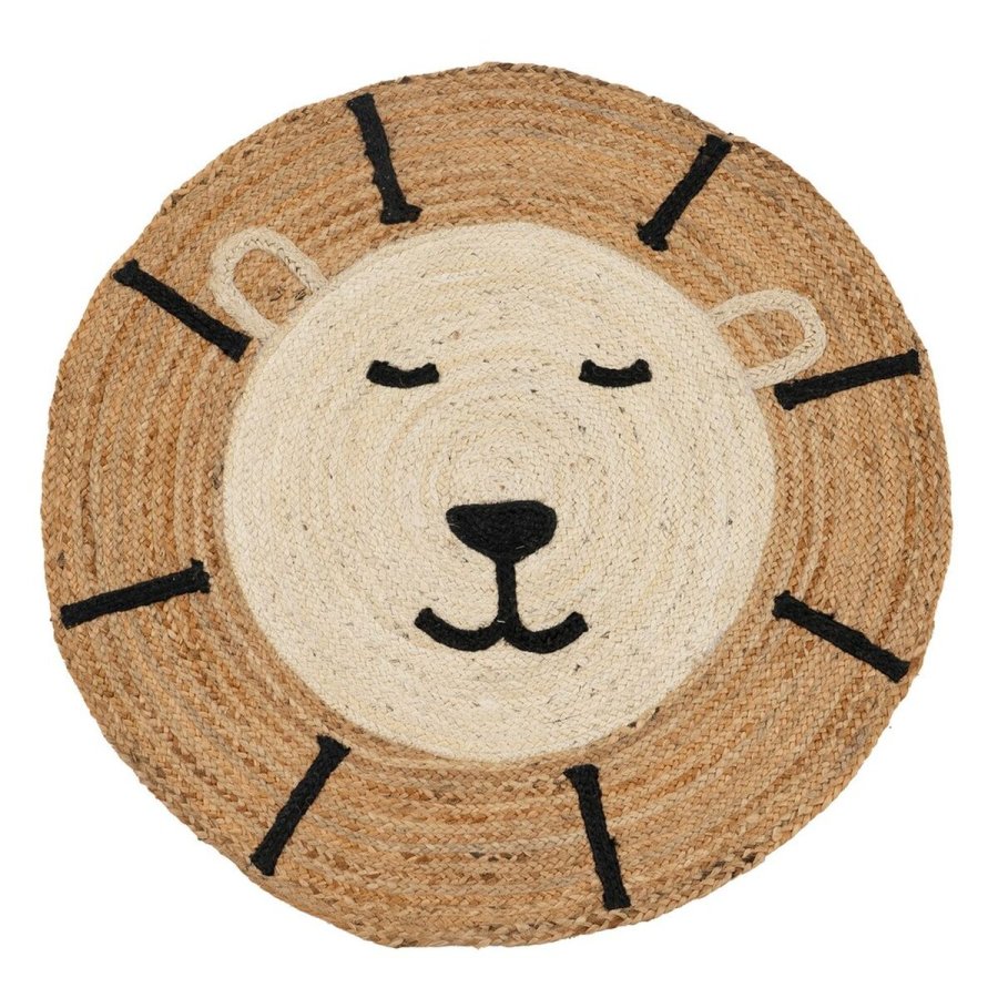 Tppe Lve Hvid Beige 100 % Jute 100 x 100 cm #1