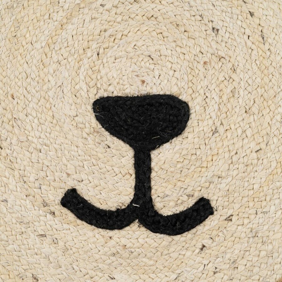 Tppe Lve Hvid Beige 100 % Jute 100 x 100 cm #13