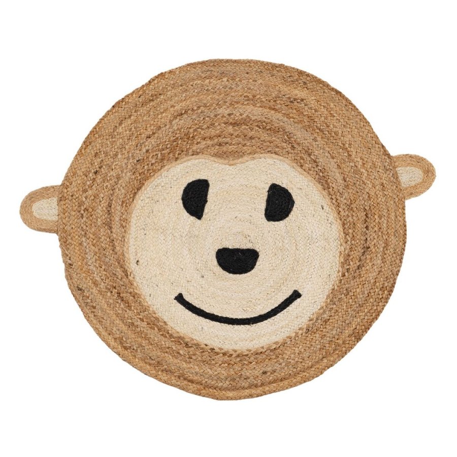Tppe Abe Hvid Beige 100 % Jute 100 x 100 cm #1