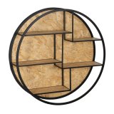 Hylder Sort Natur Jern DMF 92 x 24 x 92 cm #1