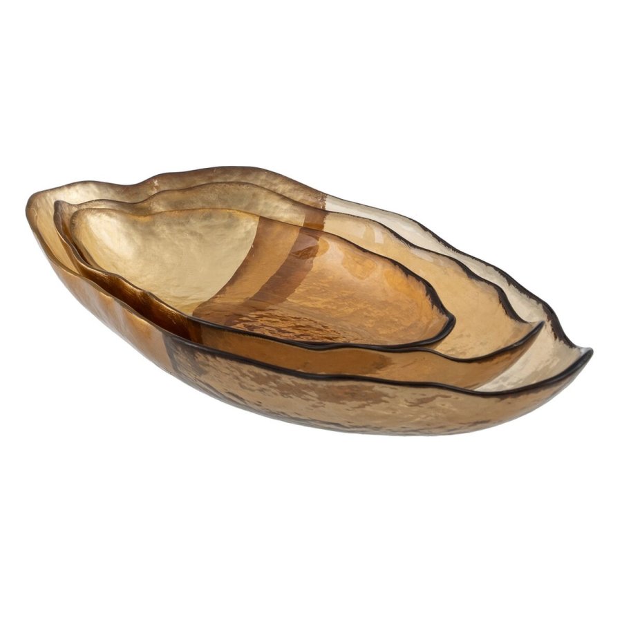 Borddekoration Gylden Glas 23 x 13 cm 23 x 13 x 6 cm #2