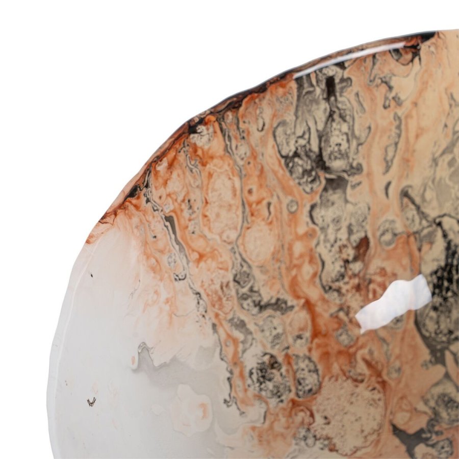 Borddekoration Laksefarvet Krystal 28 x 28 x 12 cm #2