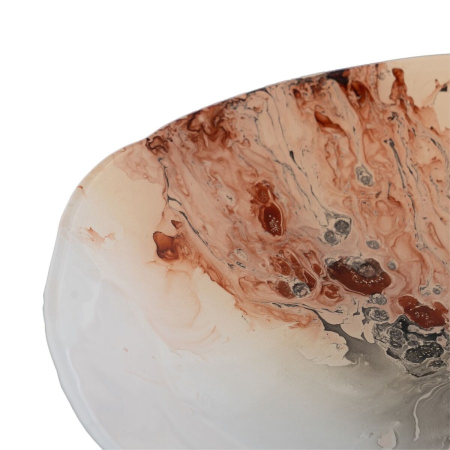 Borddekoration Laksefarvet Krystal 29 x 29 x 5 cm #2