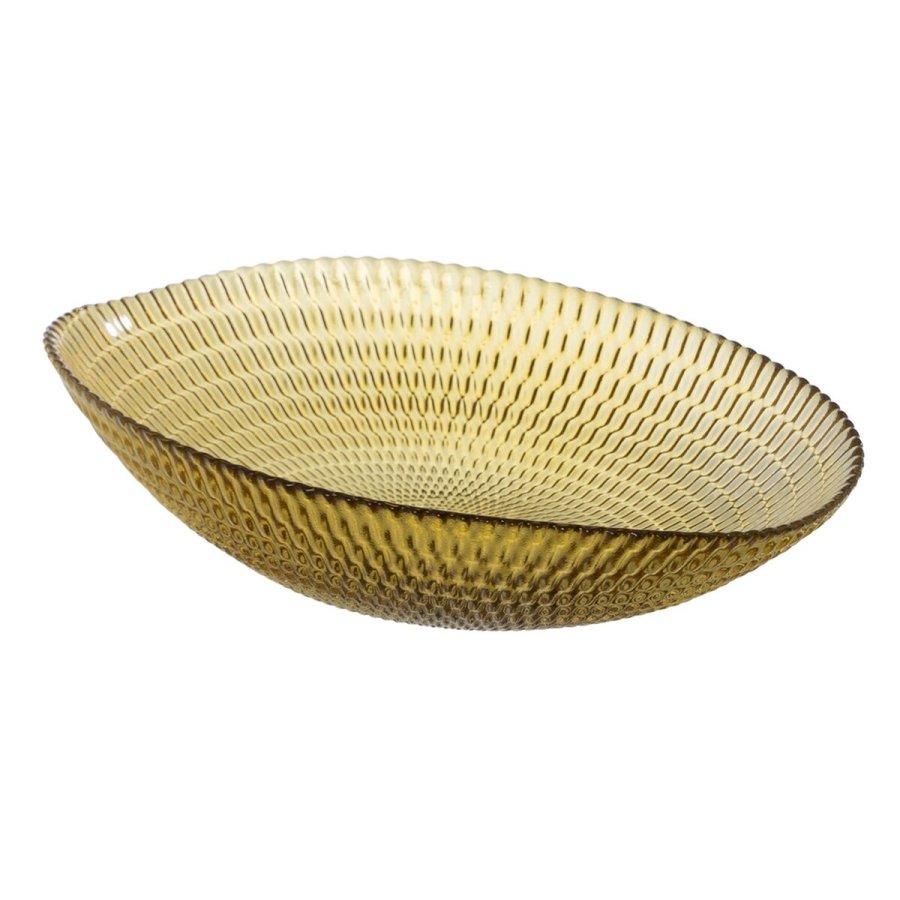 Borddekoration Gul Krystal 21 x 21 x 6,5 cm #1