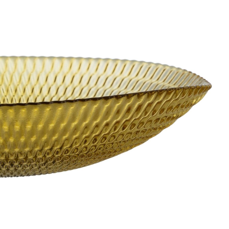 Borddekoration Gul Krystal 21 x 21 x 6,5 cm #5