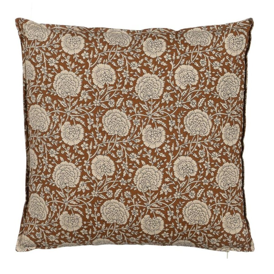 Pude Bomuld Brun Beige 50 x 50 cm #1