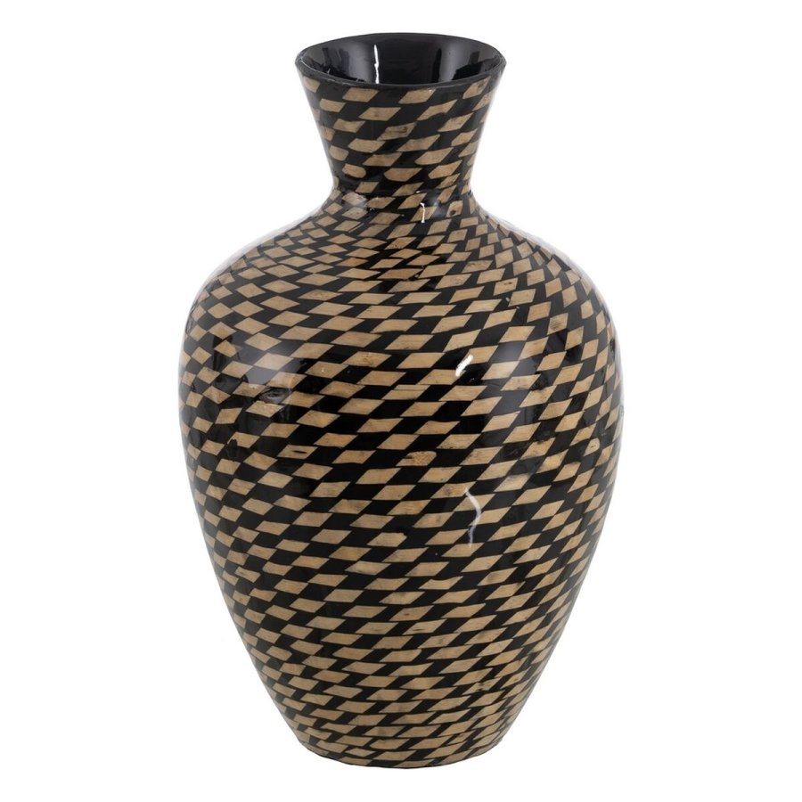 Vase Sort Beige Bambus 28 x 28 x 46 cm #1