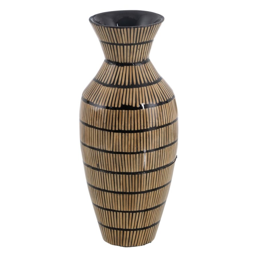 Vase Sort Beige Bambus 22 x 22 x 52 cm #1