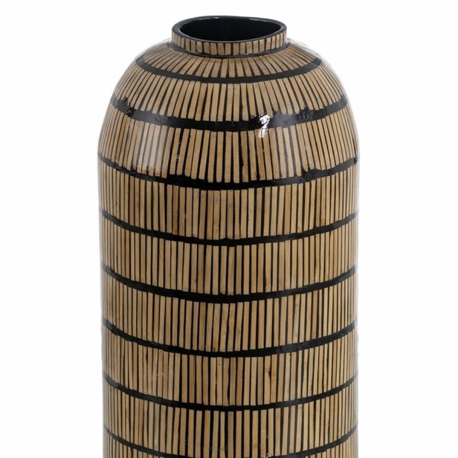 Vase Sort Beige Bambus 23 x 23 x 50 cm #3