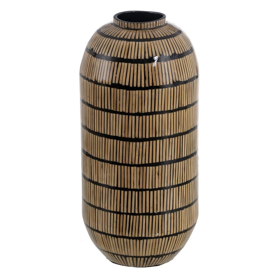 Vase Sort Beige Bambus 23 x 23 x 50 cm #1
