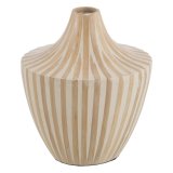 Vase Hvid Beige Bambus 27 x 27 x 31 cm #1
