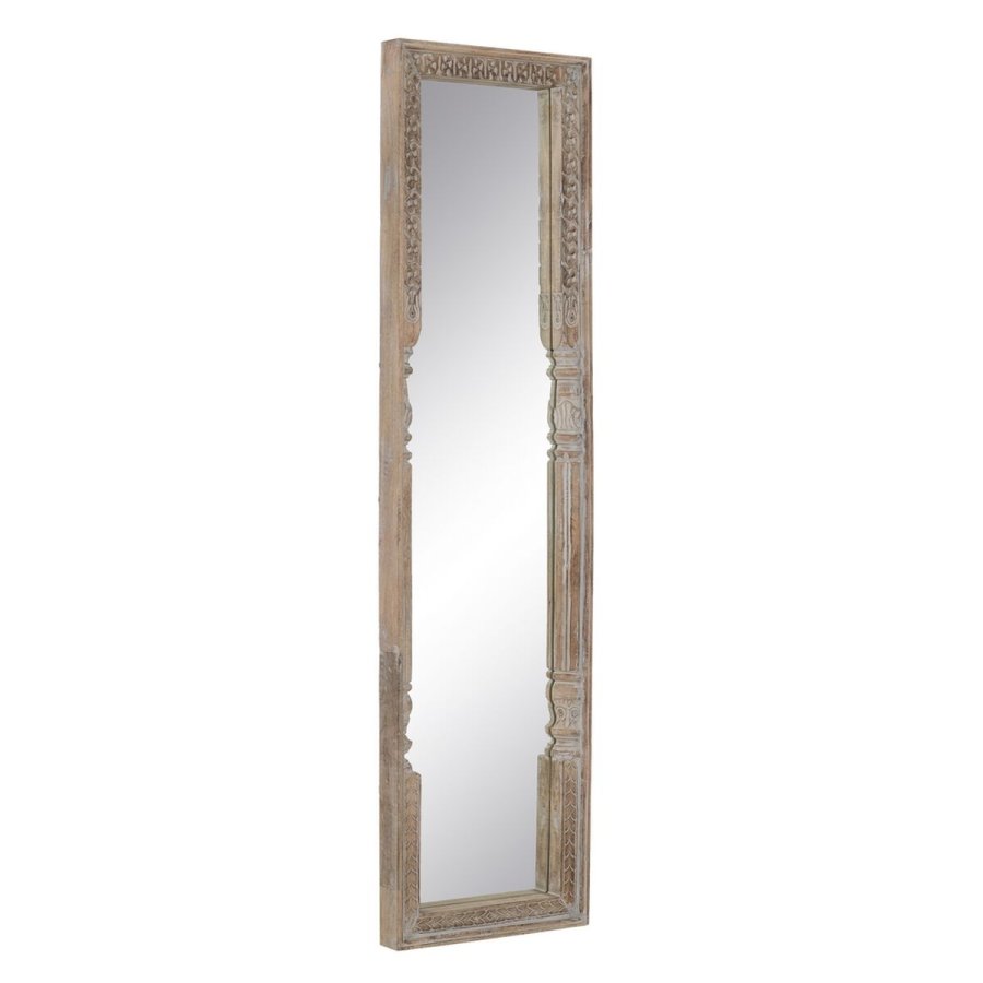 Pkldningsspejl Hvid Natur Vertikalt 48,26 x 7 x 183 cm #1