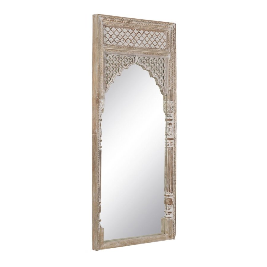 Pkldningsspejl Hvid Natur Vertikalt 76 x 7 x 176,5 cm #1