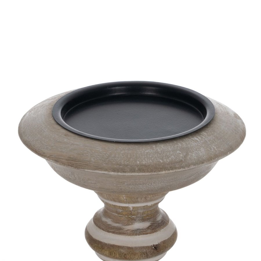 Kandelaber Hvid Natur Jern Mangotr 14 x 14 x 45,72 cm #2