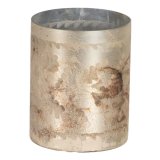 Lyseholder Hvid Krystal 14 x 14 x 18 cm #1