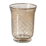 Lyseholder Brun Krystal 18 x 18 x 23 cm #1