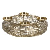 Lyseholder Gylden Rustfrit st�l 39 x 39 x 12 cm #1