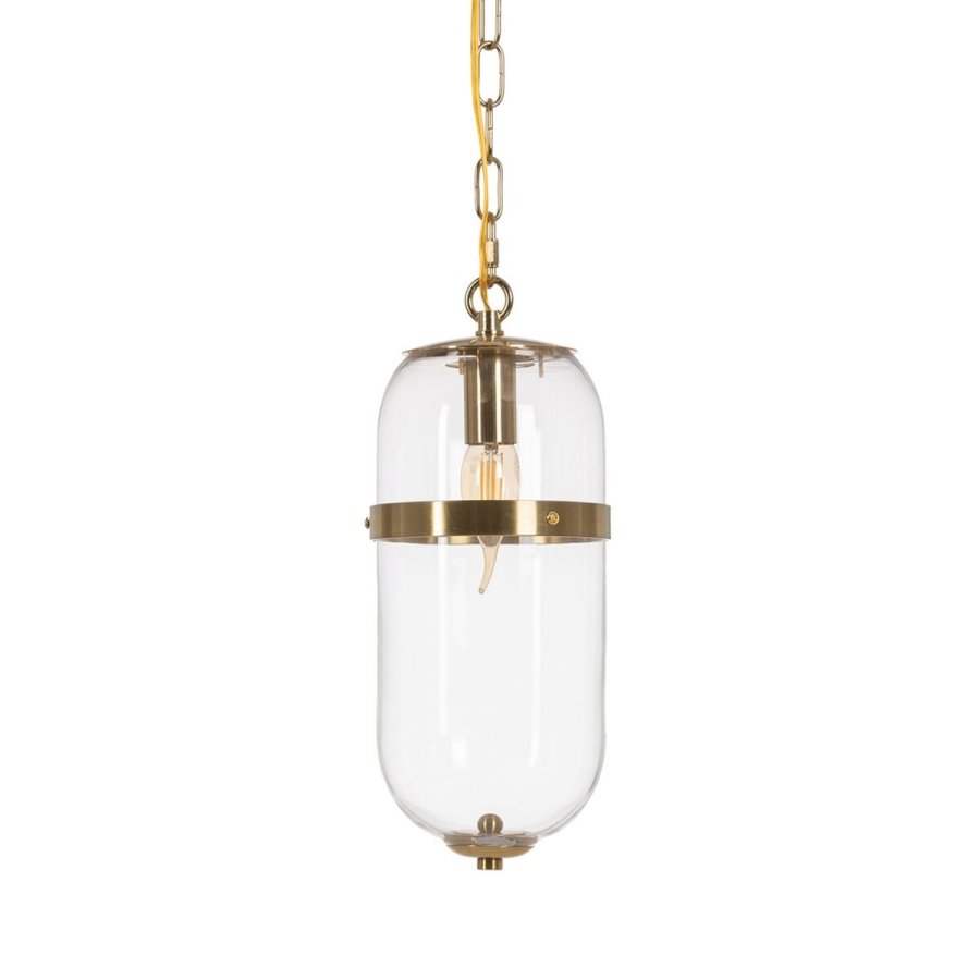 Loftslampe Gylden Krystal Jern 220-240 V 13 x 13 x 30 cm #1