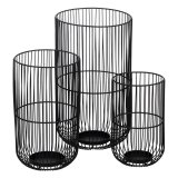 Set med d�kkeservietter Sort Jern 22 x 22 x 39 cm (3 enheder) #1