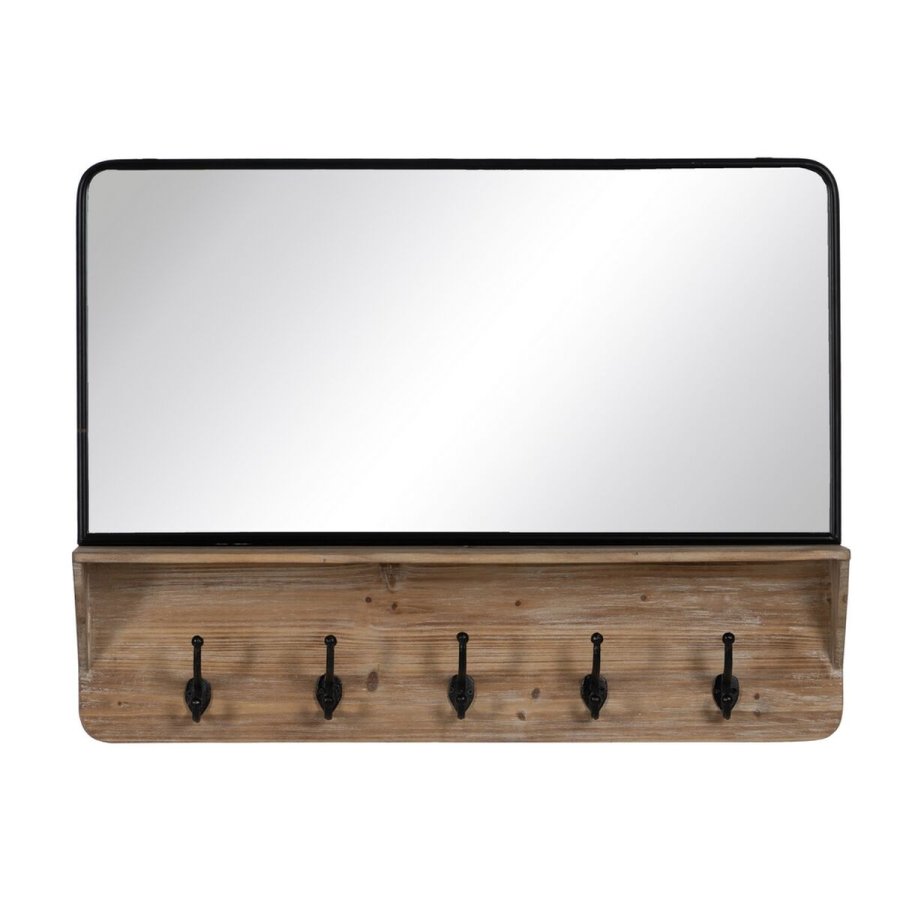 Vgspejl Sort Beige 90 x 13 x 66 cm #1