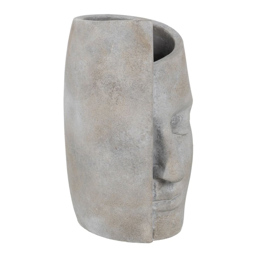 Vase Gr Cement Ansigt 18,5 x 16 x 27,5 cm #1