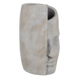 Vase Gr Cement Ansigt 21 x 18 x 32,5 cm #1