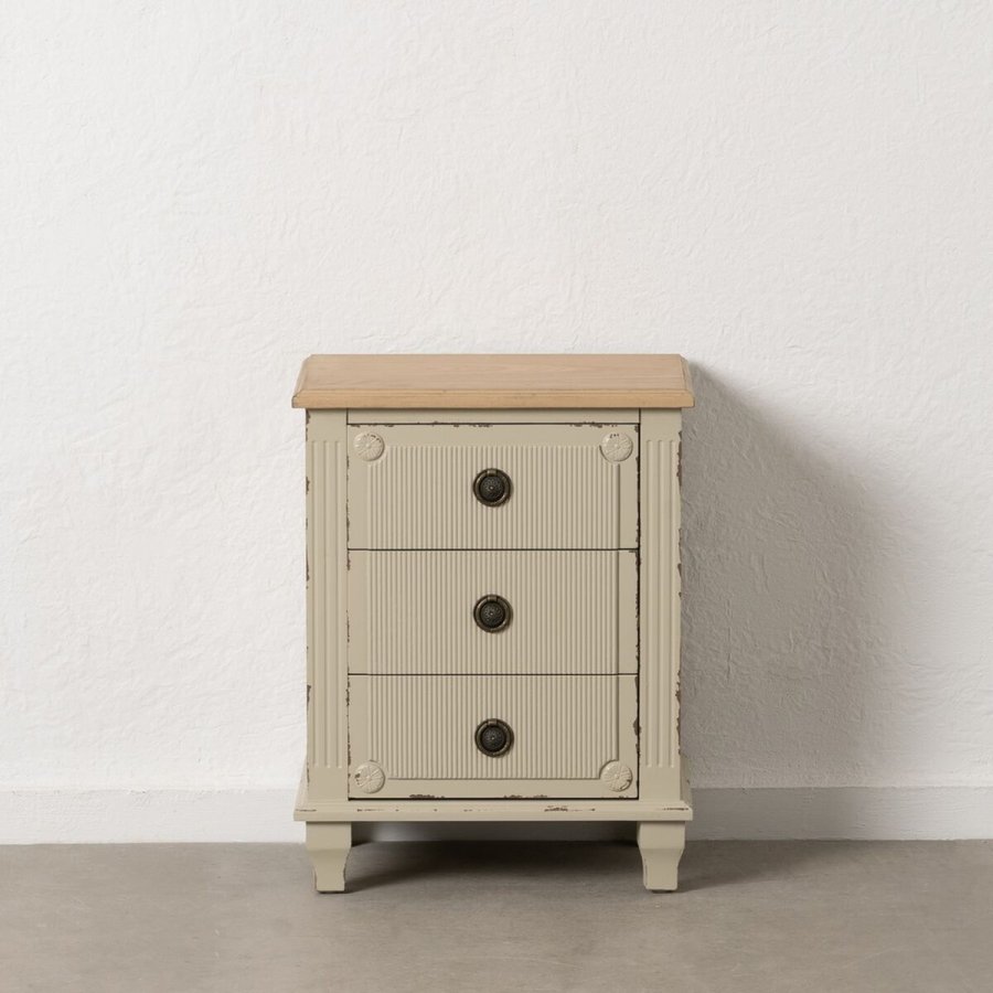 Natbord Fldefarvet Natur Gran Tr MDF 48 x 36 x 61 cm #5