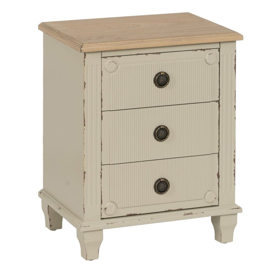 Natbord Fldefarvet Natur Gran Tr MDF 48 x 36 x 61 cm #1