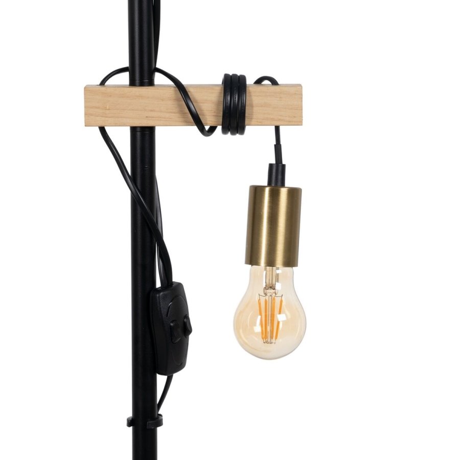 Gulvlampe Sort Beige Tr� Jern 26 x 26 x 149 cm #3